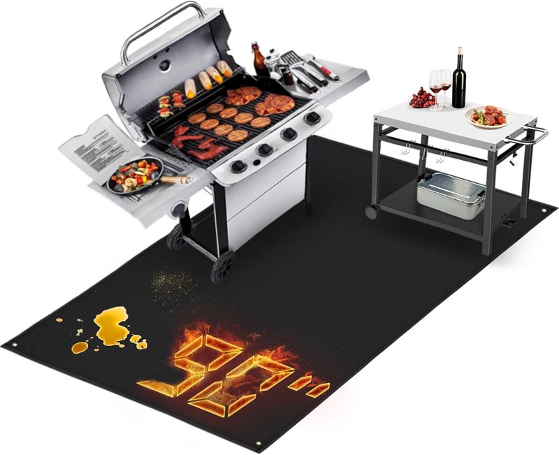 TOHONFOO 90 x 48 in Extra Large Grill Mat for Outdoor Grill - Grilling Mats for Outdoor Grill to Protect The Deck, Patio, Pavers - Easy to Clean BBQ Mats - 1mm - Image 1